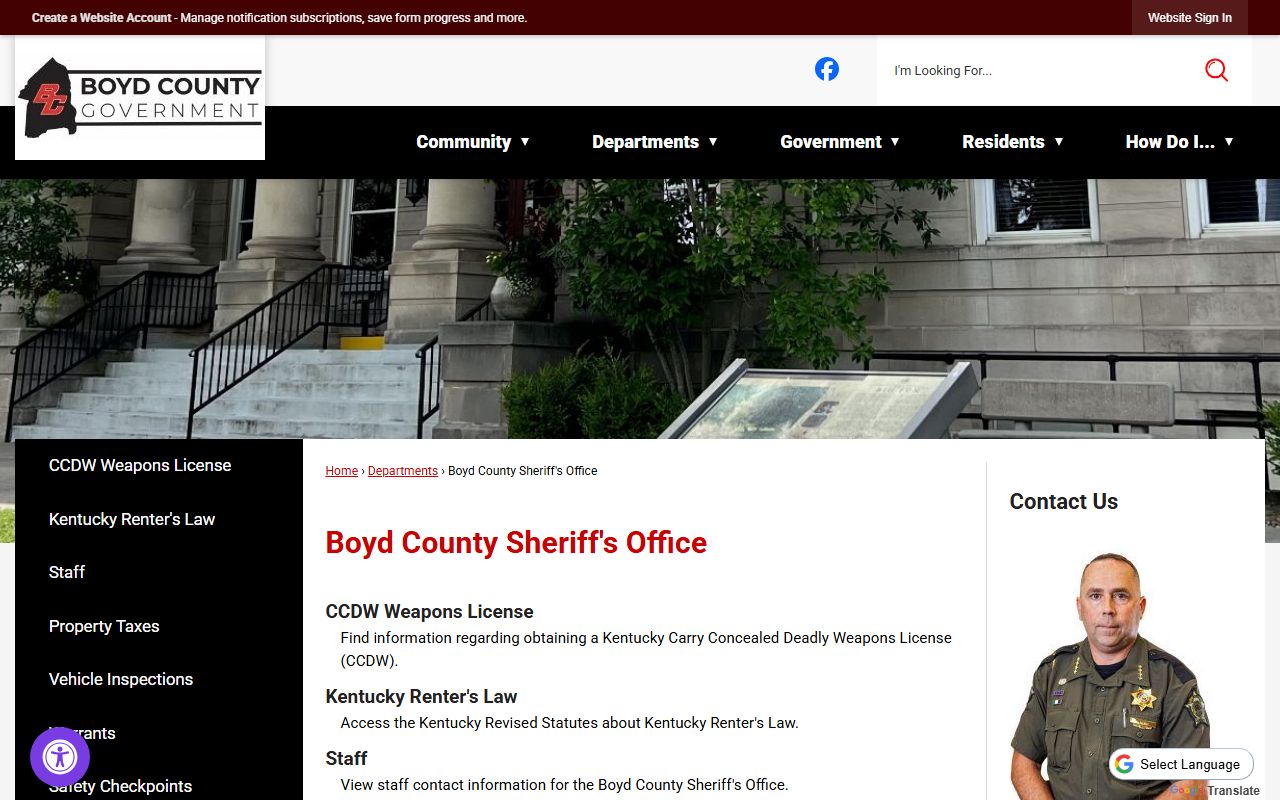 Boyd County Sheriff's Office in Catlettsburg
