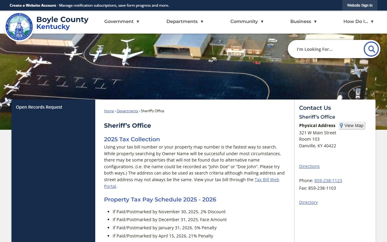 Boyle County Sheriff's Office in Danville