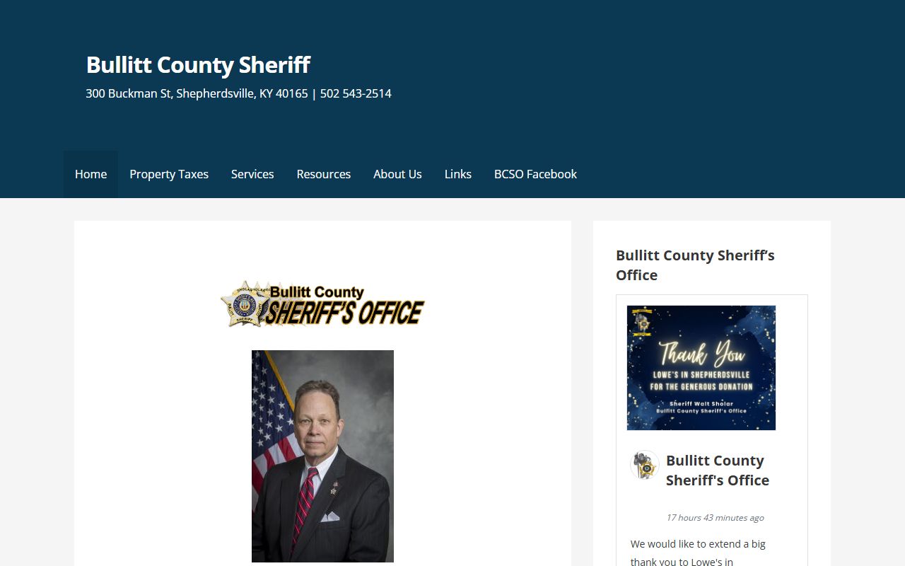 Bullitt County Sheriff's Office in Shepherdsville