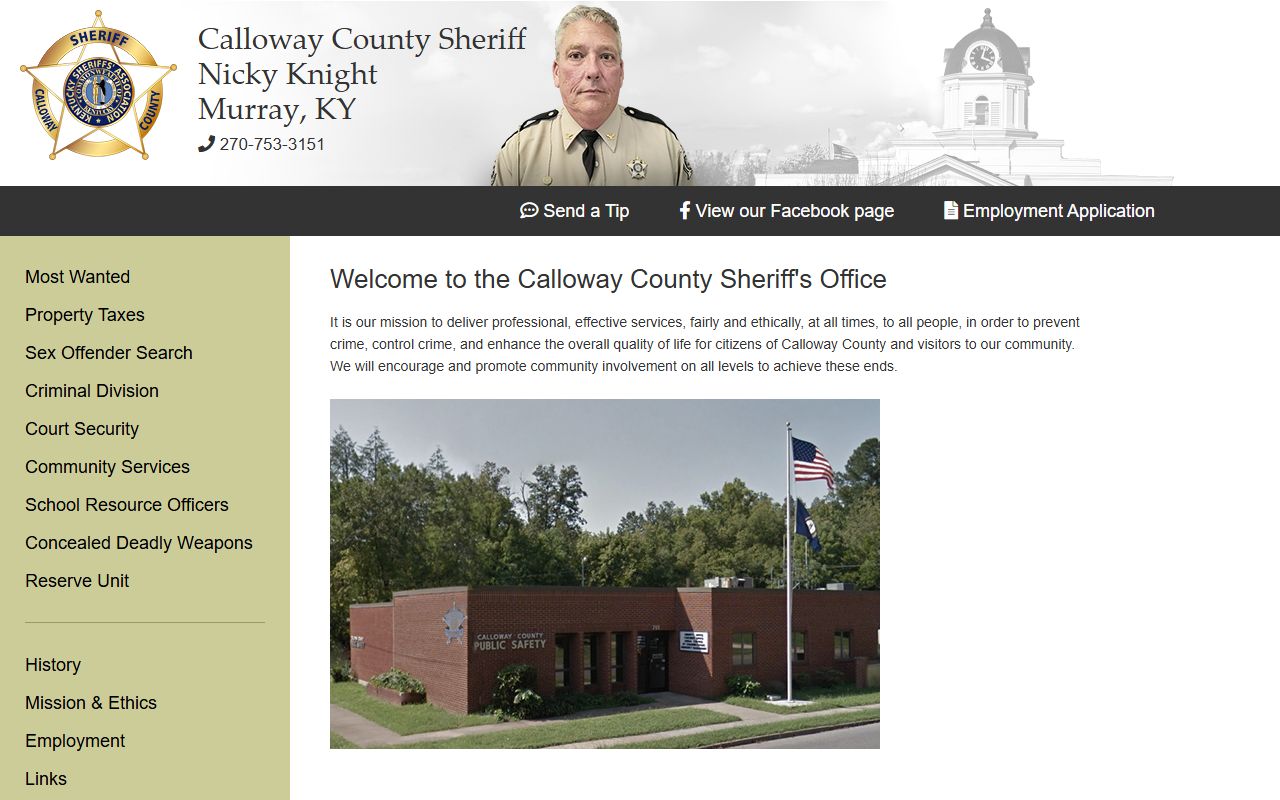Calloway County Sheriff's Office in Murray