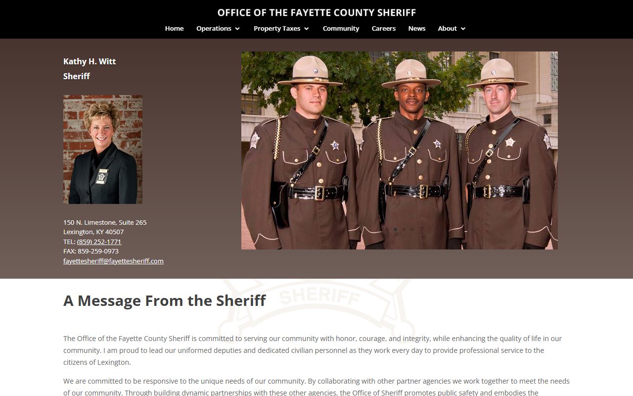 Fayette County Sheriff's Office in Lexington Kentucky