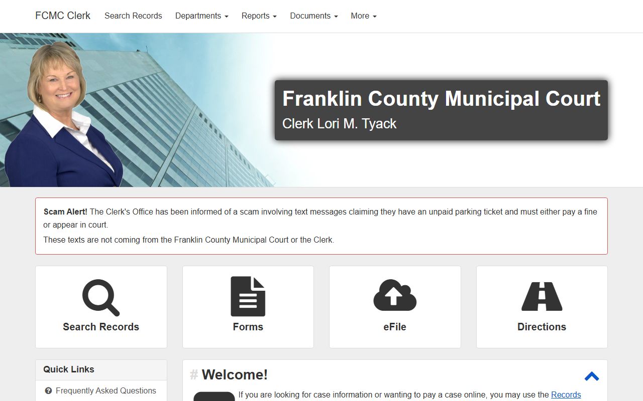 Franklin County Municipal Court Clerk website
