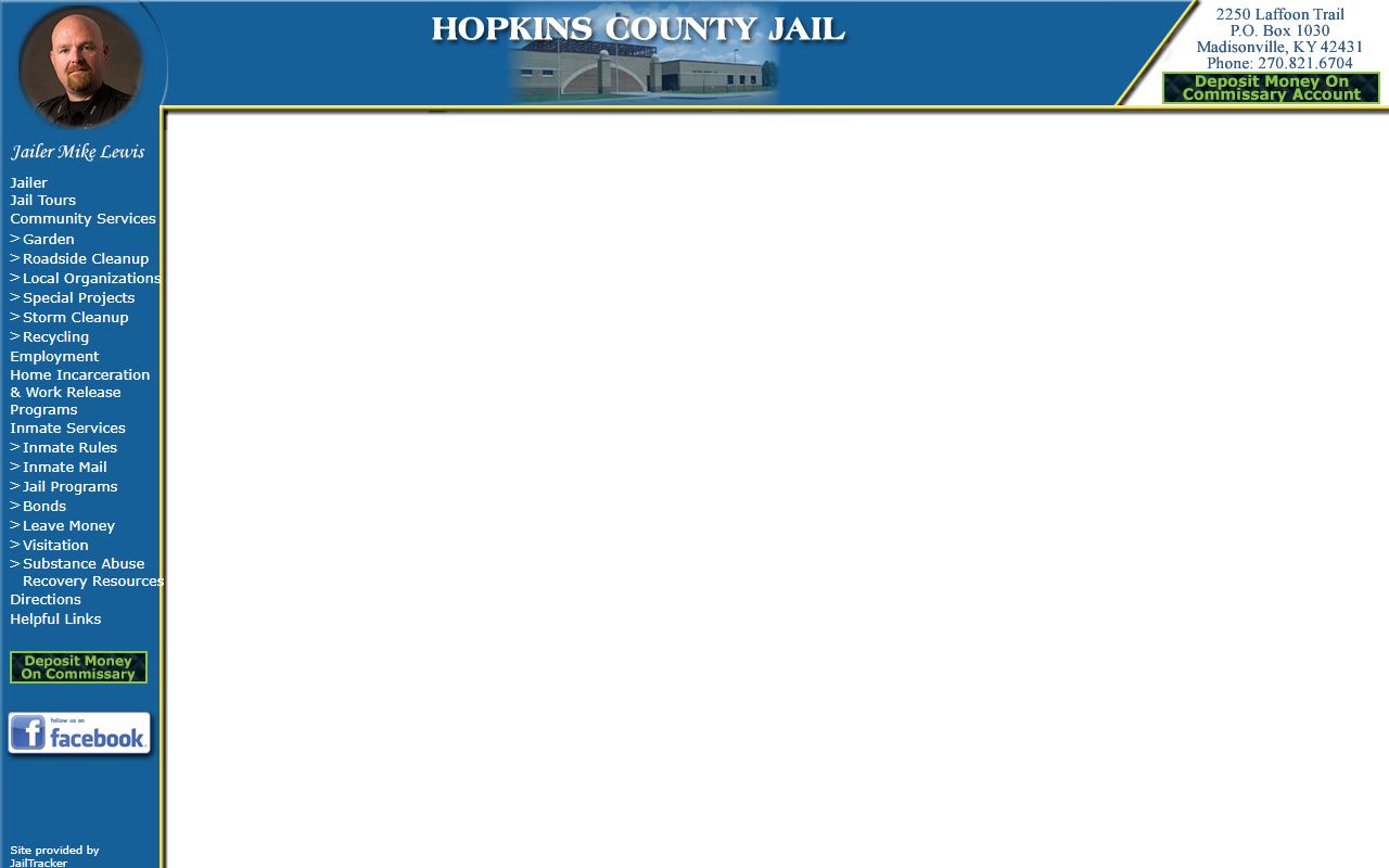 Hopkins County Jail in Madisonville