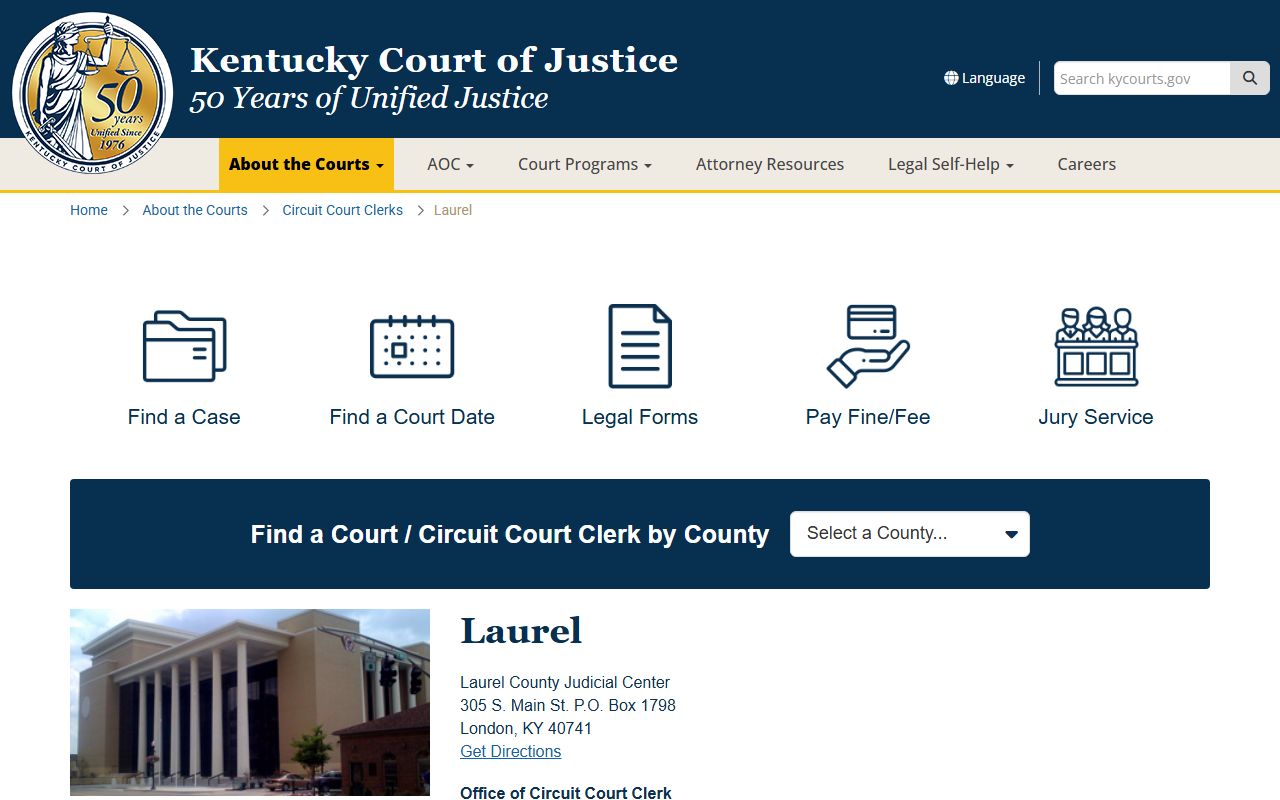 Kentucky Court information for Laurel County