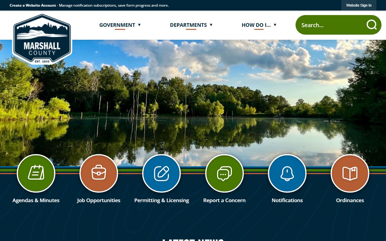 Marshall County Government website