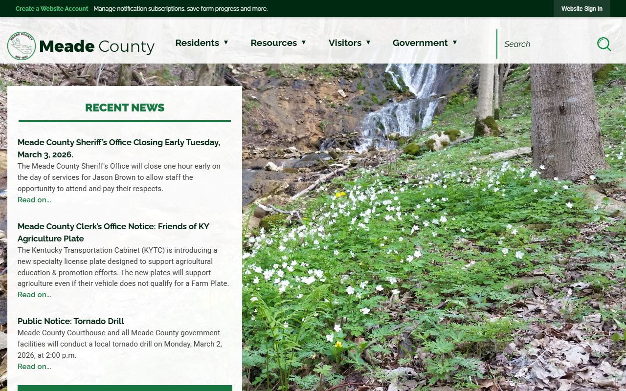 Meade County Government website