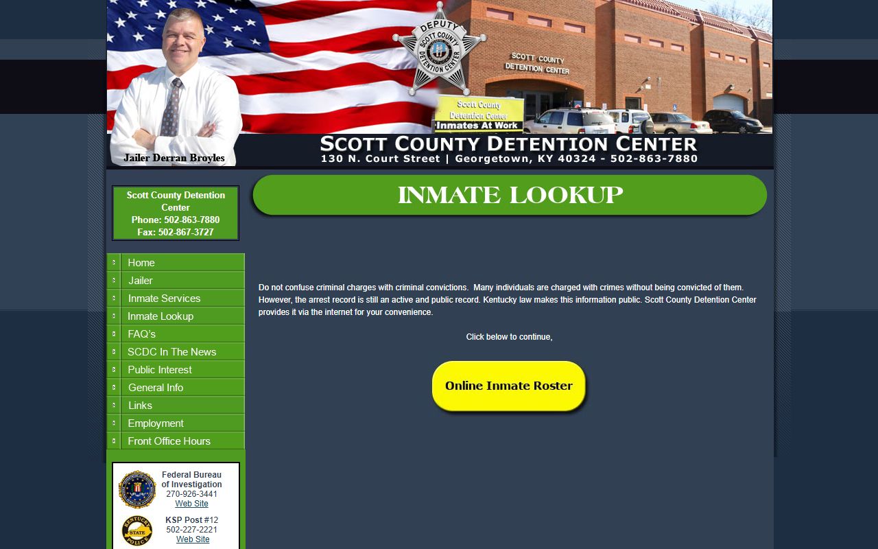 Scott County Detention Center inmate lookup